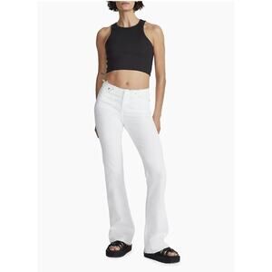 rag & bone Women's White Straight Leg Jeans